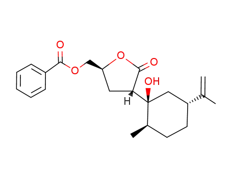Benzoic acid (2S,4S)-4-((1S,2R,5R)-1-hydroxy-5-isopropenyl-2-methyl-cyclohexyl)-5-oxo-tetrahydro-furan-2-ylmethyl ester