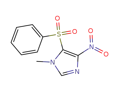 Molecular Structure of 80348-54-5 (1-methyl-4-nitro-5-(phenylsulfonyl)-1H-imidazole)