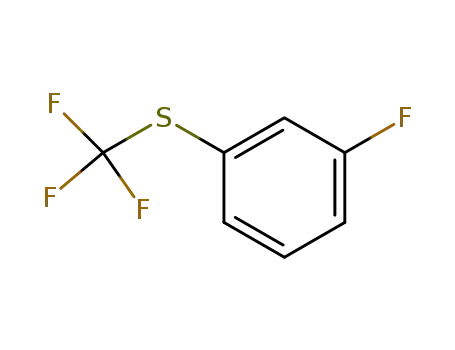Molecular Structure of 940-19-2 (3-Fluorophenyl trifluoroMethyl sulfide 
 3-Fluoro-4-(trifluoroMethylthio)benzene)