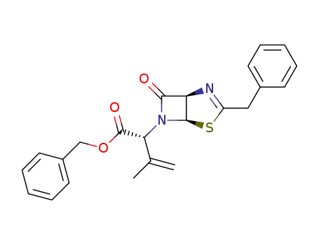 (R)-2-((1R,5R)-3-Benzyl-7-oxo-4-thia-2,6-diaza-bicyclo[3.2.0]hept-2-en-6-yl)-3-methyl-but-3-enoic acid benzyl ester