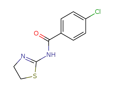 Molecular Structure of 72225-18-4 (4-chloro-N-(4,5-dihydro-1,3-thiazol-2-yl)benzamide)