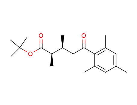 Molecular Structure of 123101-20-2 (tert-Butyl (2RS,3SR)-2,3-dimethyl-5-oxo-5-(2,4,6-trimethylphenyl)pentanoate)