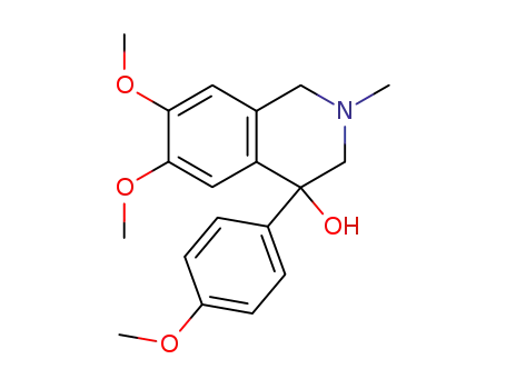dimethoxy-6,7 hydroxy-4 (methoxy-4' phenyl)-4 methyl-2 tetrahydroisoquinoleine
