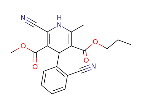 3,5-Pyridinedicarboxylic acid,
2-cyano-4-(2-cyanophenyl)-1,4-dihydro-6-methyl-, 3-methyl 5-propyl
ester
