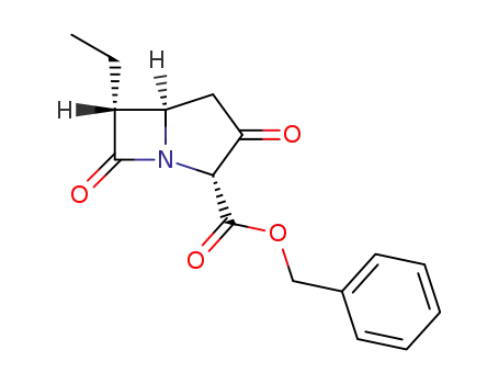 benzyl trans-6α-ethyl-3,7-dioxo-1-azabicyclo<3.2.0>heptane-2-carboxylate
