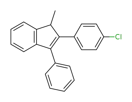 Molecular Structure of 89619-45-4 (1H-Indene, 2-(4-chlorophenyl)-1-methyl-3-phenyl-)