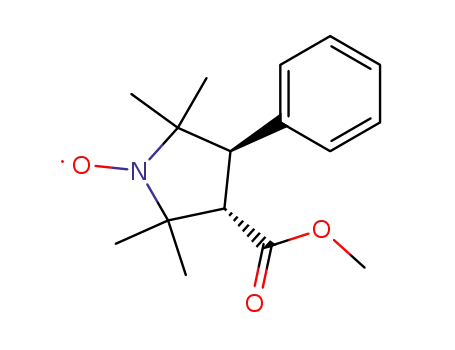 Molecular Structure of 119580-54-0 (trans-3-methoxycarbonyl-2,2,5,5-tetramethyl-4-phenylpyrrolidin-1-oxyl)