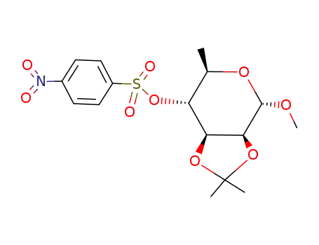 methyl 6-deoxy-2,3-O-isopropylidene-4-O-<(p-nitrophenyl)sulfonyl>-α-D-mannopyranoside