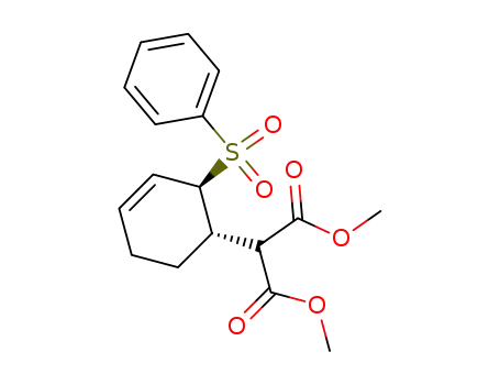 Propanedioic acid, [2-(phenylsulfonyl)-3-cyclohexen-1-yl]-, dimethyl
ester, trans-