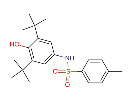 Molecular Structure of 61551-39-1 (Benzenesulfonamide,
N-[3,5-bis(1,1-dimethylethyl)-4-hydroxyphenyl]-4-methyl-)