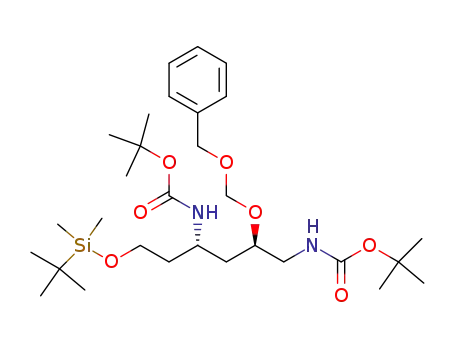 [(2R,4S)-2-Benzyloxymethoxy-4-tert-butoxycarbonylamino-6-(tert-butyl-dimethyl-silanyloxy)-hexyl]-carbamic acid tert-butyl ester