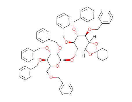 3,4,5-tri-O-benzyl-1,2-O-cyclohexylidene-6-O-(2',3',4',6'-tetra-O-benzyl-α-D-mannopyranosyl)-D-myo-inositol