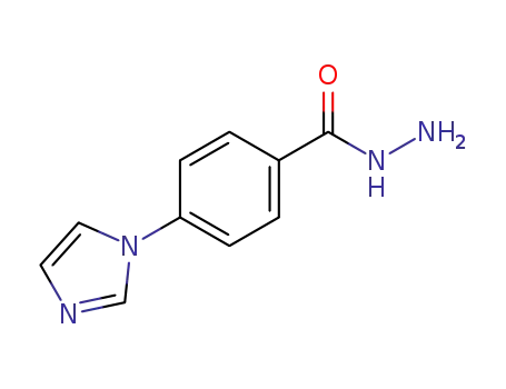 Molecular Structure of 96717-21-4 (Benzoic acid, 4-(1H-imidazol-1-yl)-, hydrazide)