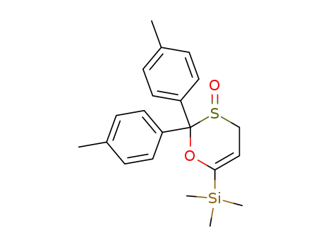 Trimethyl-(3-oxo-2,2-di-p-tolyl-3,4-dihydro-2H-3λ<sup>4</sup>-[1,3]oxathiin-6-yl)-silane