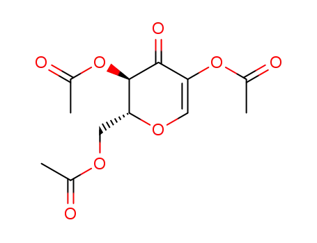 Molecular Structure of 41107-22-6 ((2R,3R)‐3,5‐diacetoxy‐2‐(acetoxymethyl)‐2,3‐dihydro‐4H‐pyran‐4‐one)