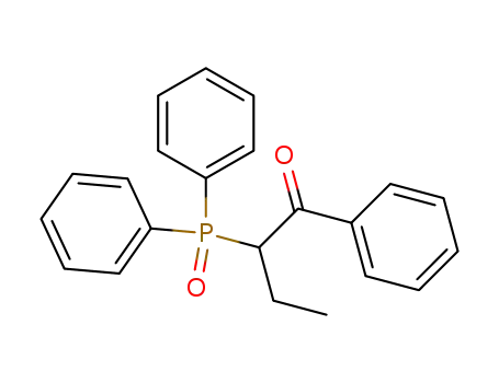 Molecular Structure of 63103-51-5 (1-Butanone, 2-(diphenylphosphinyl)-1-phenyl-)