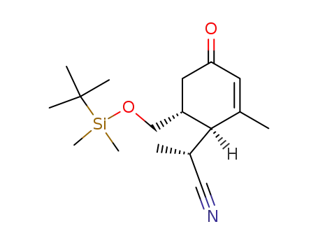 (4S,5S)-5-<<(tert-Butyldimethylsilyl)oxy>-methyl>-4-<(1R)-1-cyanoethyl>-3-methylcyclohex-2-en-1-one