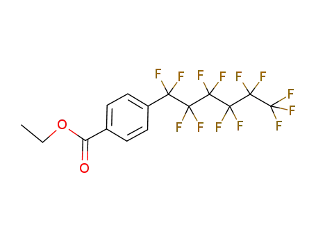 Molecular Structure of 124389-34-0 (Benzoic acid, 4-(tridecafluorohexyl)-, ethyl ester)