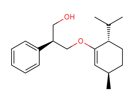 Molecular Structure of 113340-52-6 ((S)-3-((3R,6S)-6-Isopropyl-3-methyl-cyclohex-1-enyloxy)-2-phenyl-propan-1-ol)