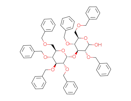 O-(2,3,4,6-tetra-O-benzyl-α-D-glucopyranosyl)-(1<*>3)-2,4,6-tri-O-benzyl-D-glucopyranose
