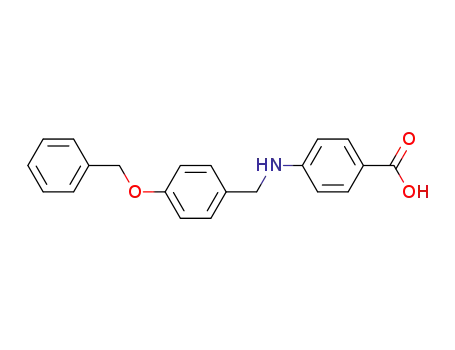 Molecular Structure of 61439-56-3 (Benzoic acid, 4-[[[4-(phenylmethoxy)phenyl]methyl]amino]-)