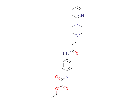Molecular Structure of 86523-81-1 (1-Piperazinepropanamide, N-(4-((ethoxyoxoacetyl)amino)phenyl)-4-(2-pyr idinyl)-)