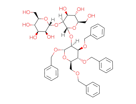 (2R,3S,4S,5S,6R)-2-[(2R,3S,4S,5S,6R)-4,5-Dihydroxy-6-hydroxymethyl-2-((2S,3S,4S,5R,6R)-2,4,5-tris-benzyloxy-6-benzyloxymethyl-tetrahydro-pyran-3-yloxy)-tetrahydro-pyran-3-yloxy]-6-hydroxymethyl-tetrahydro-pyran-3,4,5-triol