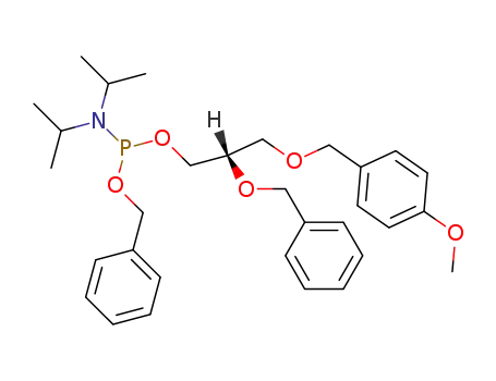<2-O-benzyl-3-O-(p-methoxybenzyl)-sn-glycero(1)>benzyloxo(diisopropylamido)phosphorus