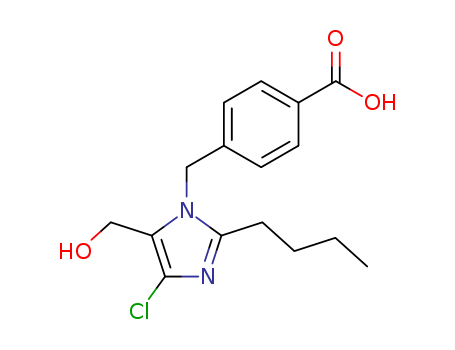 Benzoic acid, 4-[[2-butyl-4-chloro-5-(hydroxymethyl)-1H-imidazol-1-yl]methyl]-