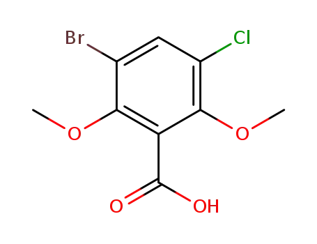 Molecular Structure of 73219-92-8 (3-BROMO-5-CHLORO-2,6-DIMETHOXYBENZOIC ACID)