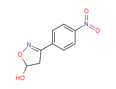 Molecular Structure of 112853-64-2 (5-Isoxazolol, 4,5-dihydro-3-(4-nitrophenyl)-)