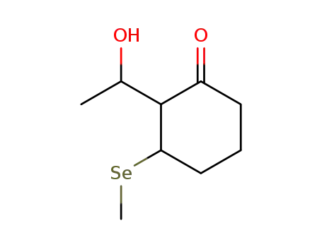 Molecular Structure of 74457-12-8 (Cyclohexanone, 2-(1-hydroxyethyl)-3-(methylseleno)-)