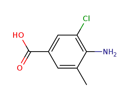 Molecular Structure of 157069-52-8 (4-AMINO-3-CHLORO-5-METHYLBENZOIC ACID)