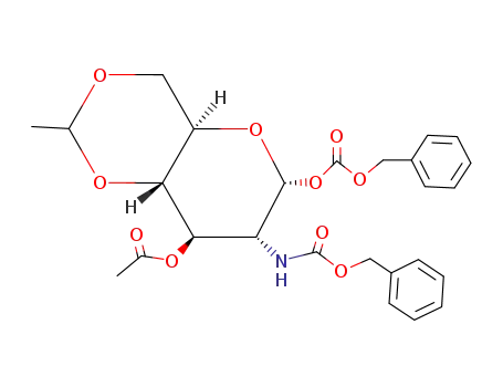 3-O-acetyl-1-O-benzyloxycarbonyl-2-benzyloxycarbonylamino-2-deoxy-4,6-O-ethylidene-α-D-glucopyranose