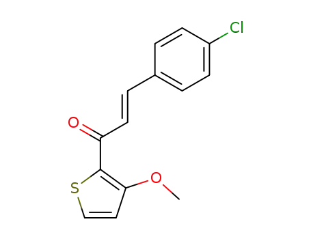 Molecular Structure of 95602-74-7 (2-Propen-1-one, 3-(4-chlorophenyl)-1-(3-methoxy-2-thienyl)-, (E)-)