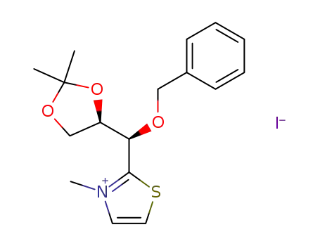 2-[(R)-Benzyloxy-((R)-2,2-dimethyl-[1,3]dioxolan-4-yl)-methyl]-3-methyl-thiazol-3-ium; iodide