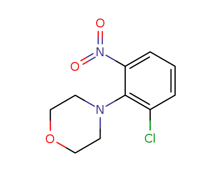 Molecular Structure of 65152-10-5 (4-(2-chloro-6-nitro-phenyl)-morpholine)