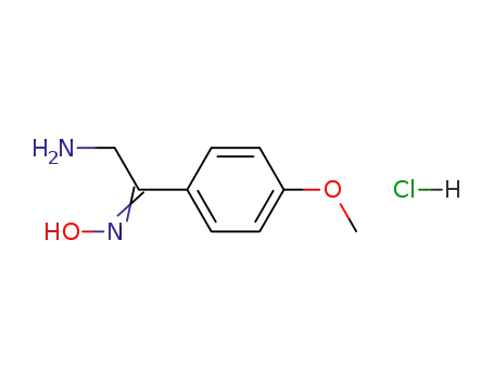 Molecular Structure of 92561-08-5 (Ethanone, 2-amino-1-(4-methoxyphenyl)-, oxime, monohydrochloride)