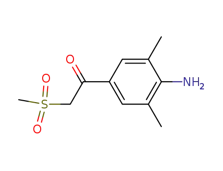 Molecular Structure of 56066-81-0 (Ethanone, 1-(4-amino-3,5-dimethylphenyl)-2-(methylsulfonyl)-)