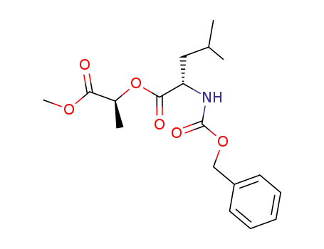 Molecular Structure of 131066-57-4 (methyl O-<N-carbobenzoxy-L-leucyl>-(S)-2-hydroxypropanoate)