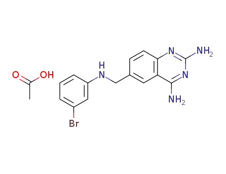 2,4-Quinazolinediamine, 6-[[(3-bromophenyl)amino]methyl]-,
monoacetate