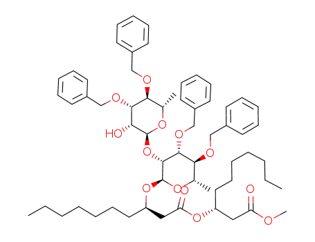methyl (3R)-3-<(3R)-3-<3,4-di-O-benzyl-2-O-(3,4-di-O-benzyl-α-L-rhamnopyranosyl)-α-L-rhamnopyranosyloxy>decanoyloxy>decanoate