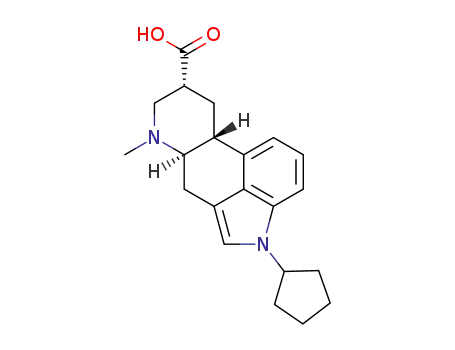 Molecular Structure of 109839-87-4 ((8β)-1-cyclopentyl-6-methylergoline-8-carboxylic acid)