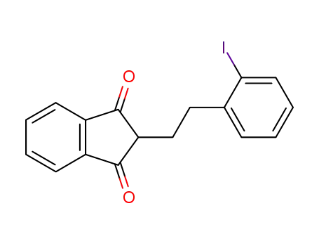 Molecular Structure of 111373-35-4 (2-[2-(2-Iodo-phenyl)-ethyl]-indan-1,3-dione)