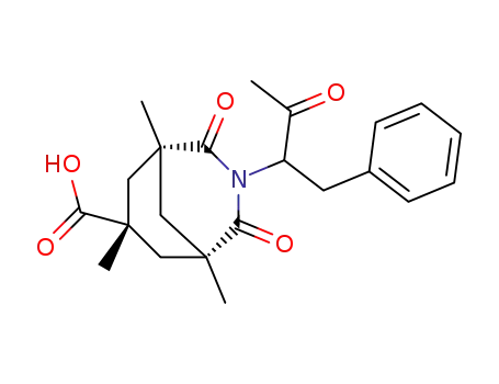 (1S,5R,7S)-3-(1-Benzyl-2-oxo-propyl)-1,5,7-trimethyl-2,4-dioxo-3-aza-bicyclo[3.3.1]nonane-7-carboxylic acid
