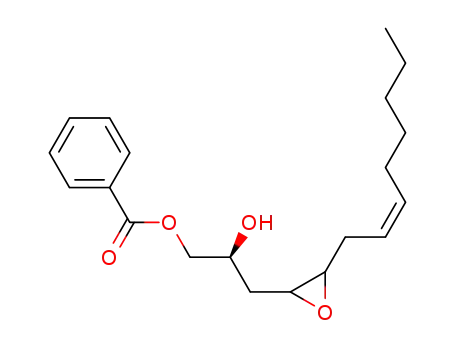 Molecular Structure of 110822-69-0 (Benzoic acid (S)-2-hydroxy-3-[((Z)-3-oct-2-enyl)-oxiranyl]-propyl ester)