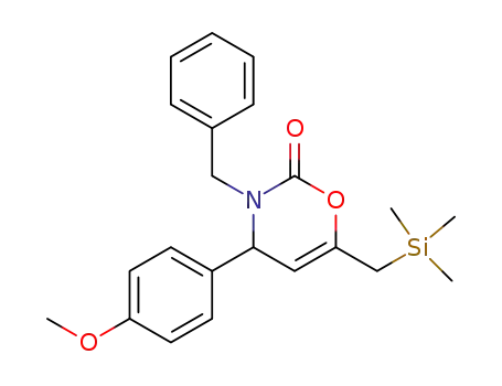 2H-1,3-Oxazin-2-one,
3,4-dihydro-4-(4-methoxyphenyl)-3-(phenylmethyl)-6-[(trimethylsilyl)meth
yl]-