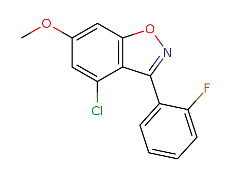4-chloro-3-(2-fluorophenyl)-6-methoxy-1,2-benzisoxazole