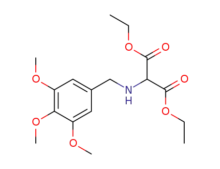 Molecular Structure of 94271-56-4 (Propanedioic acid, [[(3,4,5-trimethoxyphenyl)methyl]amino]-, diethyl
ester)