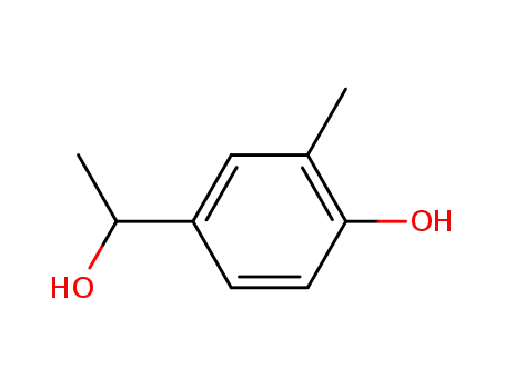 Molecular Structure of 62072-59-7 ((rac)-4-(1-hydroxyethyl)-2-methylphenol)